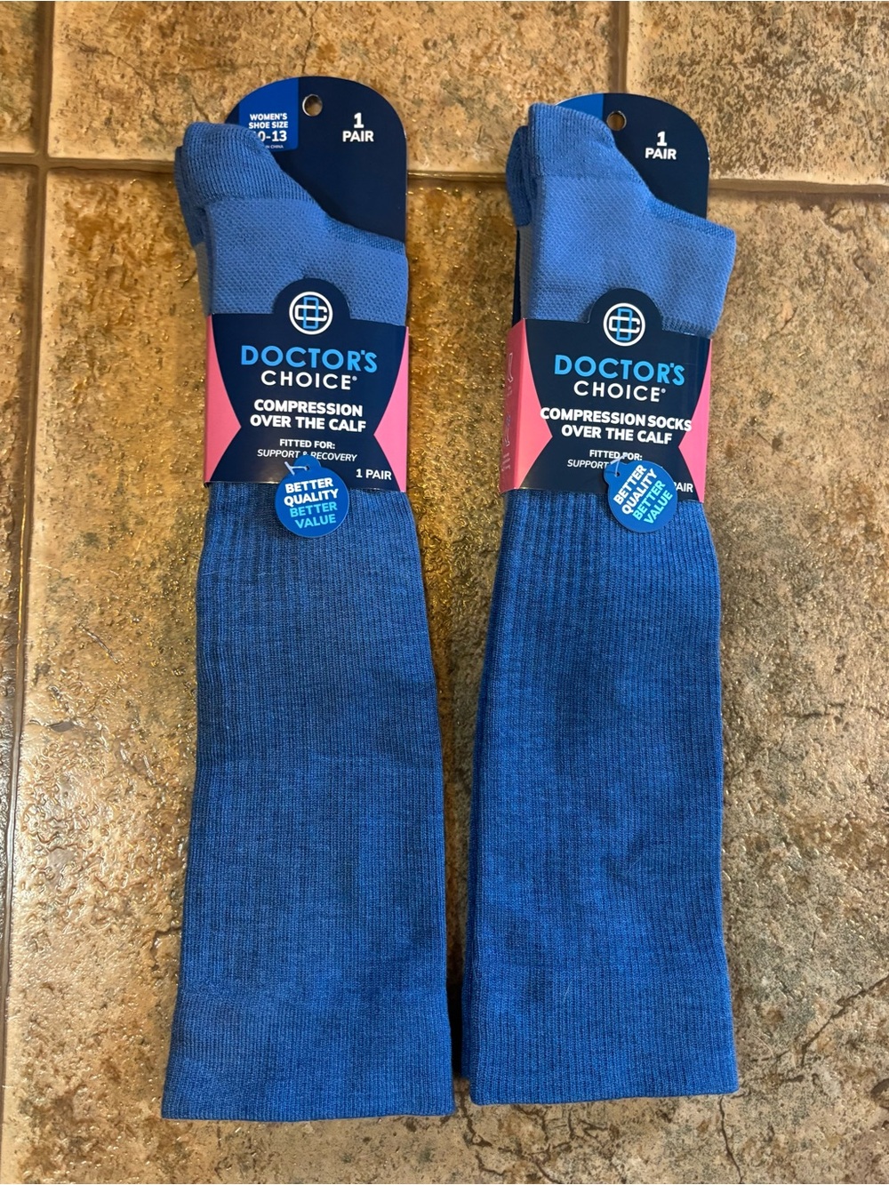 NWT *Bundle of 2 pairs* Doctor's Choice Women's Compression Socks sz 10-13